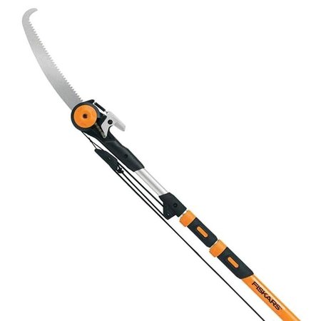 FISKARS 3946311001 Pole Saw and Pruner, 114 in Dia Cutting Capacity, Steel Blade, 7 to 16 ft L Extension 394731-1002